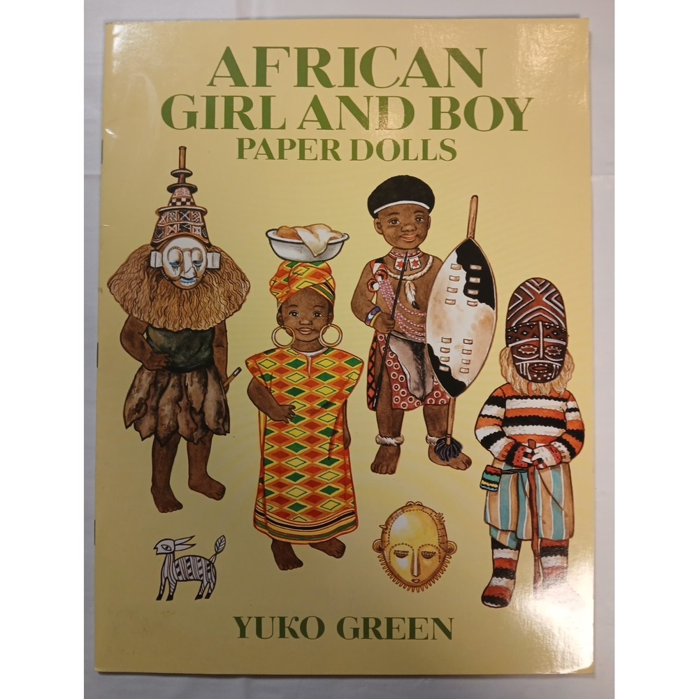 African Girl and Boy Paper Dolls by Yuko Green‎ (1997, Trade Paperback)